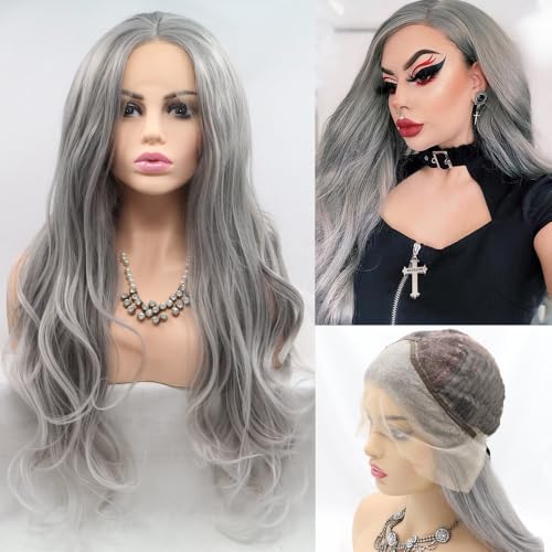 Perruque cosplay gris clair ombré pour sublimer vos soirées et vos voyages