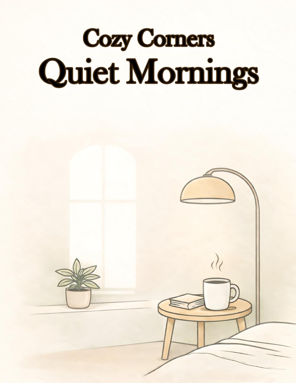 Cozy Corners Quiet Mornings: A Minimal Interior Coloring Book for Calm, Slow Coloring 30 Illustrations