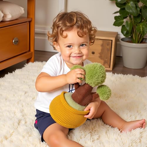 Image of Ryttir 2 Pack 11Inch Chubby Small Flower Stuffed Animal Pillow, Adventure Stuffed Tree Plush Toy, Brave Boy's and Girl's Room Decor, Funny Owls Gift for Kids Women