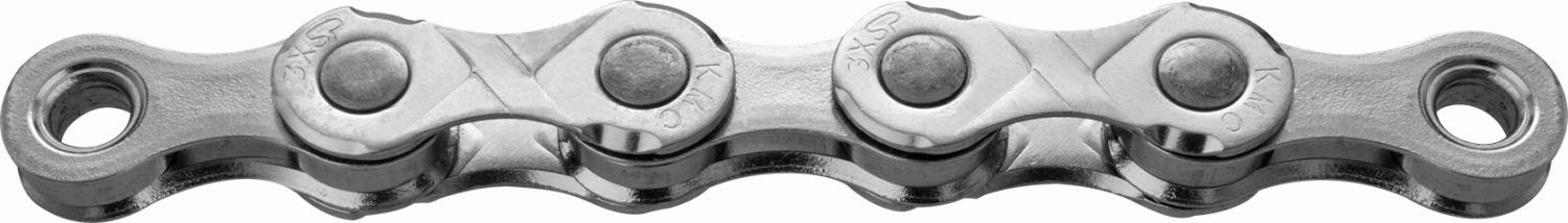 Fahrrad Kette, KMC Fahrradkette, e11 Silver, 1/2" x 11/128", 122 Glieder, 11-fach, silber