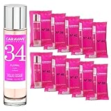CARAVAN FRAGANCIAS Perfume de Mujer Nº34 de 150 ml + Set de 10 Viales de Fragancias femeninas distintas de Caravan para descubrir nuevos aromas