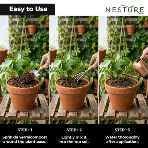 Image of Vermicompost Fertilizer 4.5kg | Natural Vermi Compost Fertilizer for Home Garden, Indoor & Balcony Plants, Plant Booster for Fast Growth