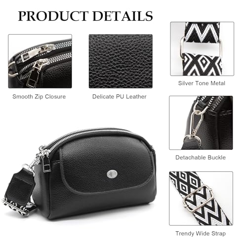 Long Keeper Trendy Vegan Leather Crossbody Bags for Women Small Purses Cross Body Shoulder Handbags with Adjustable Strap4