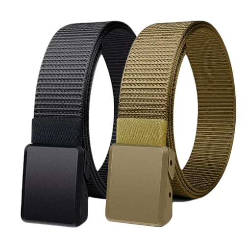 Nylon Belt With Plastic Buckle Tactical Ratchet Belts For Men, Women, Work Military Belt Canvas Waist Belt