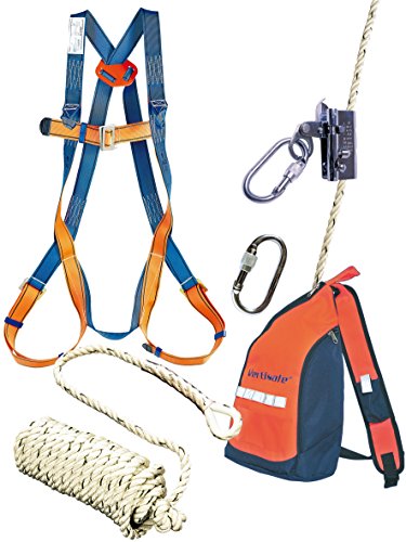 Preisvergleich Produktbild Vertisafe Dachdecker Set Sicherheitsgeschirr Absturzsicherung 10m Seil Dämpfer