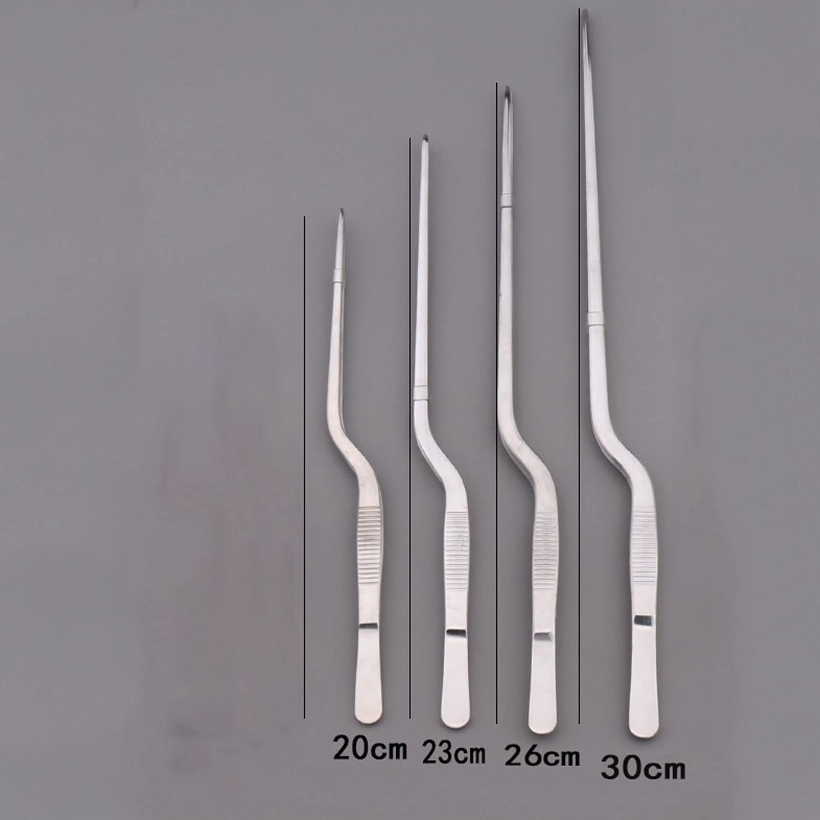 Kochzange 1 Stück Größen Küchenpinzette BBQ Lebensmittel Pinzette Clip Zange Edelstahl Tragbar für Picknick Fleisch Grill (30cm)