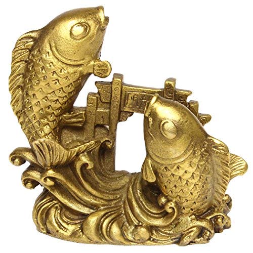 Dusky Seaside Sparrow Chinesische handgemachte Messingfigur Arowana Golden Fish Statue Home Decor Geschenk "Der Karpfen springt über dem Drachentor BS054 Cover