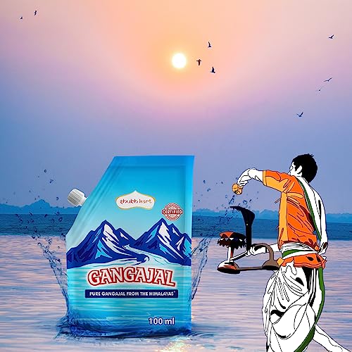 Shubhkart-Pure-Gangajal-100-ML-Pack-of-6-Holy-water-from-the-Himalayas-The-Purest-Holy-Water-Directly-From-Gangotri-Valley-Certified-By-Govt-Of-Uttarakhand-For-Puja-Purposes-600ml