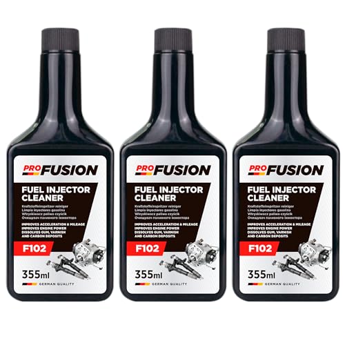 ProFusion Limpiador de Inyectores Gasolina Pack de 3 x 355ml – Aditivo de Combustible Fuel Injector Cleaner – Mejora Potencia y Rendimiento del Motor – Limpieza de Válvulas e Inyectores