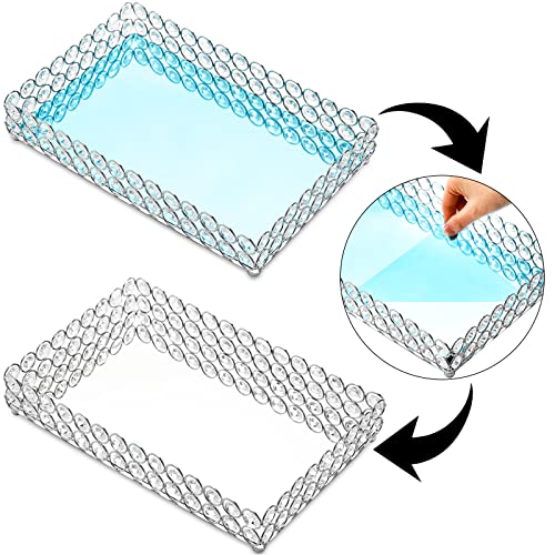 Crystal-Cosmetic-Mirrored-Makeup-Tray-123-x-8-Large-Jewelry-Organizer-Ornate-Decorative-Vanity-Tray-for-Dresser-Countertop-Wedding-Home-Bathroom