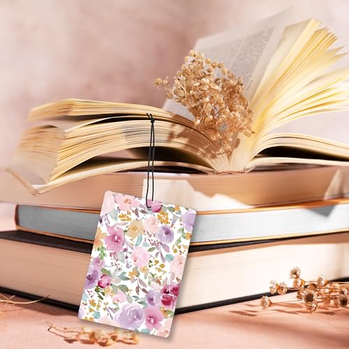 Image of Vintage Coquette Bow Flower Lavender Car Air Freshener, Rustic Cottagecore Floral Hanging Air Freshener 4 Pcs for Cars Closet Drawer Books, Retro Flower Car Accessories Mirror Decor for Women