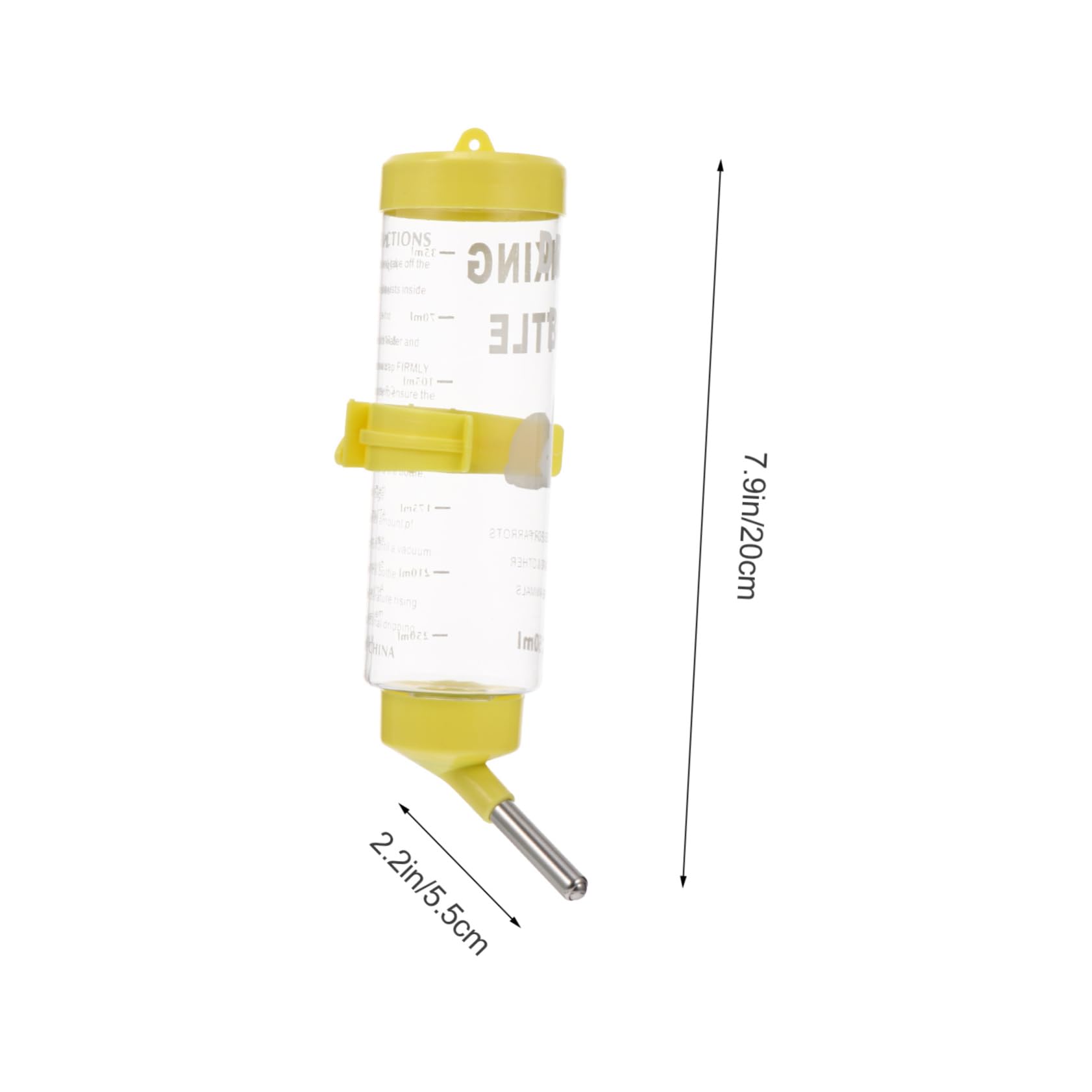 BESPORTBLE 2pcs 250ml Rabbit Water Bottle Pet Water Fountain for Chinchilla Hanging Feeder Nozzle Ball