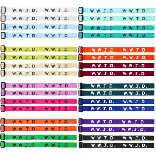 FIRSAUKI W.W.J.D.�E�F�r���O�u���X���b�g What Would Jesus Do �N���X�`�����u���X���b�g �n���h���C�h �J���t�� ���߉\ �D�����X�g�o���h �@���IWWJD ��������p�u���X���b�g 32��, Adjustable, �i�C��