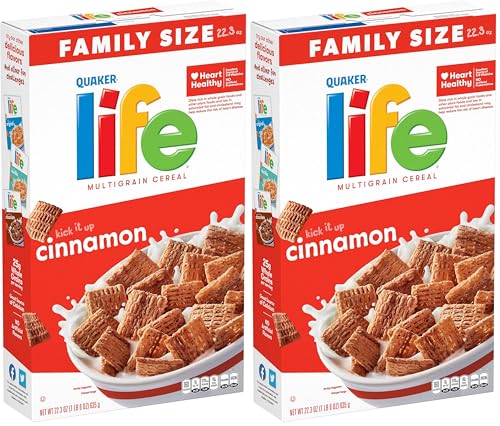 Life Cereal, Cinnamon, 22.3oz Box (Pack of 2)
