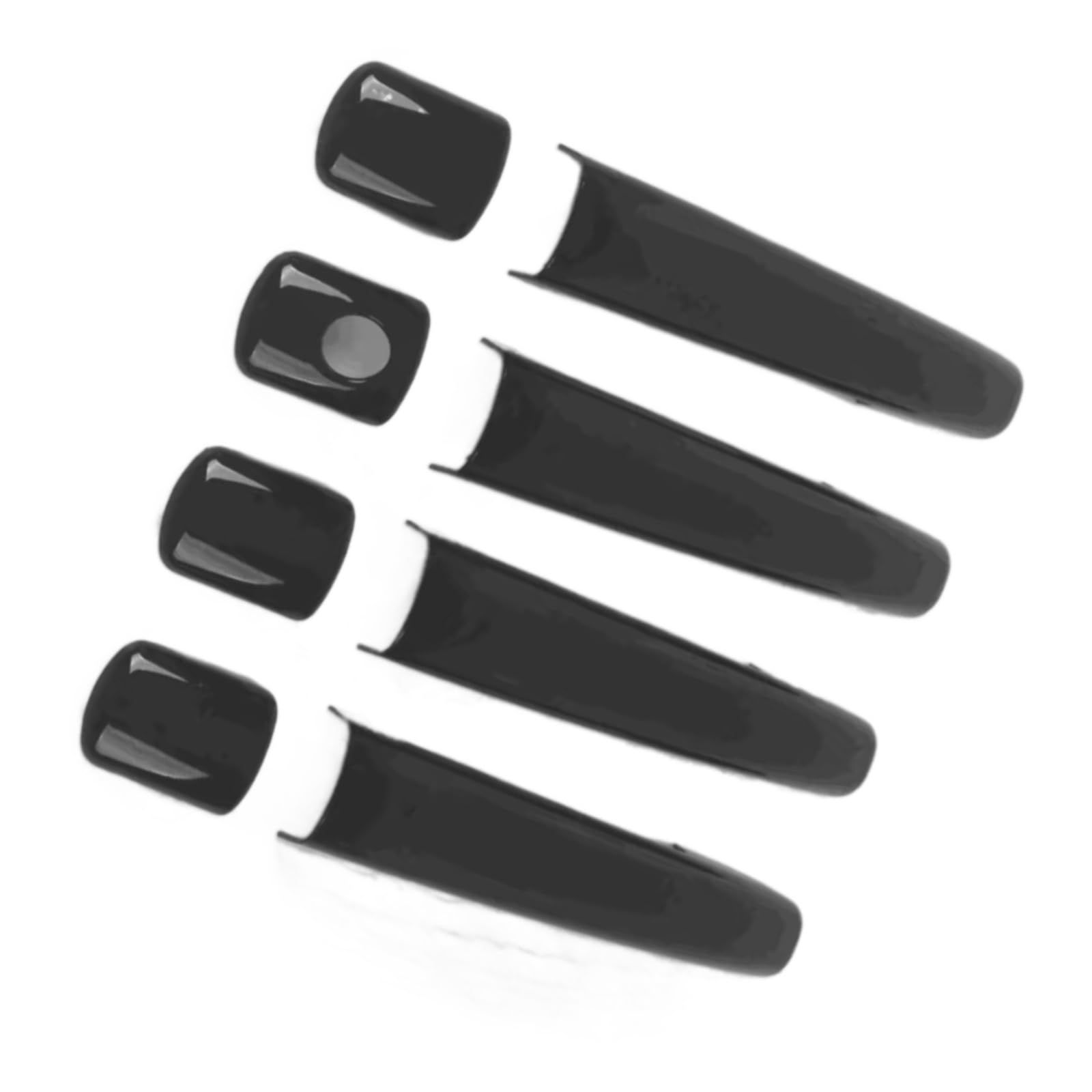 DSPOLIMV Outer Door Handle Cap Compatible with C&itroen for C4 2004-2010 C6 205-2010 Black Carbon Fiber Car Door Handle Cover Trim Sticker Styling Auto Accessories(Black)
