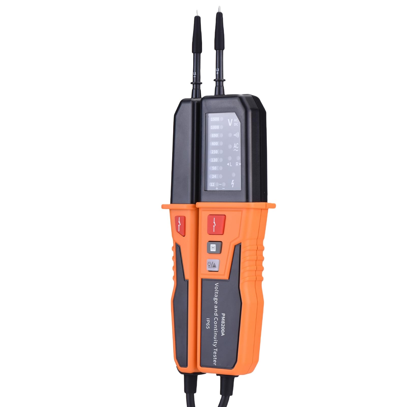 Demeras Probador de Voltaje Detector de Voltaje CA CC Multifuncional con Clasificación IP65 para Electricistas y Uso Doméstico 2 Unidades