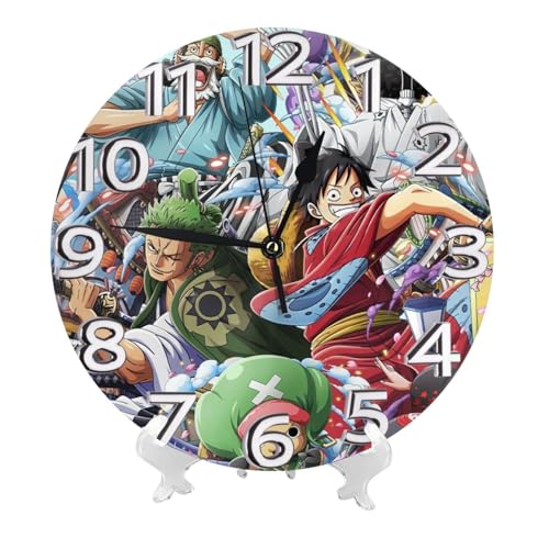 掛け時計 ワンピース 北欧 壁掛け時計 静音 自宅 寝室 部屋飾り 贈り物 インテリア 大数字 直径25cm 非電波 アニメ グッズ キャラクター かわいい プレゼント