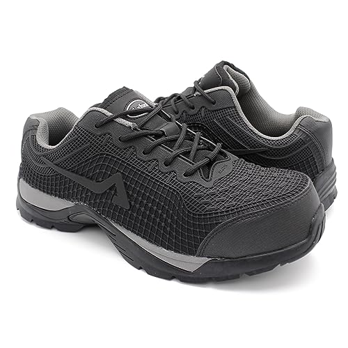 Laforst Mens Electron Synthetic Composite Toe ESD Server Nonskid Athletic Lace Up Black 7.5