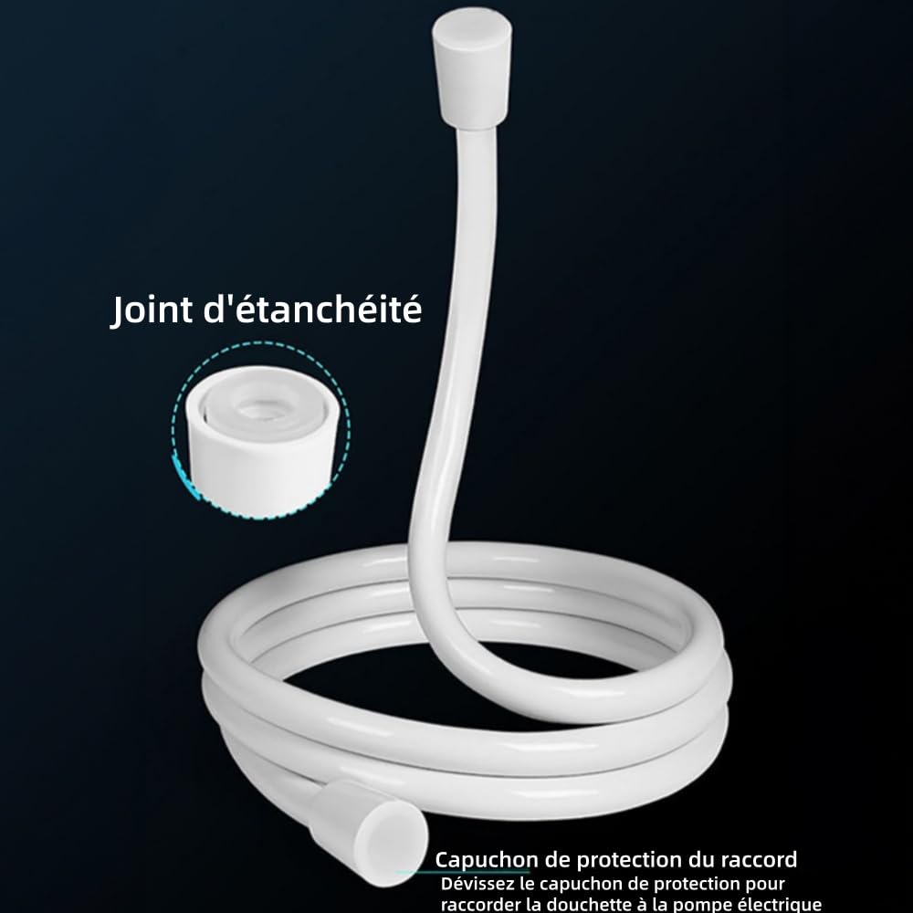 cozidia Douche de camping mobile avec pompe à eau rechargeable, pommeau de douche portable léger pour camping, randonnée, plage, entretien jardin et lavage voiture