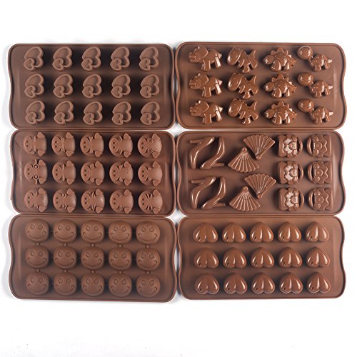 Image of Bekith Silicone Gel Non-stick Chocolate, Jelly and Candy Mold, Cake Baking Mold (Set of 4)