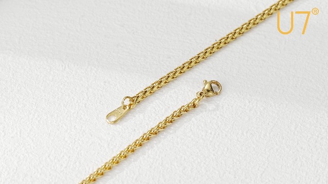 AFSTALR Collana Uomo Donna Acciaio Inossidabile Argento Catena a Maglia Veneziana 2.5mm Box Collane Gioielli da Regalo Lunghezza 45cm
