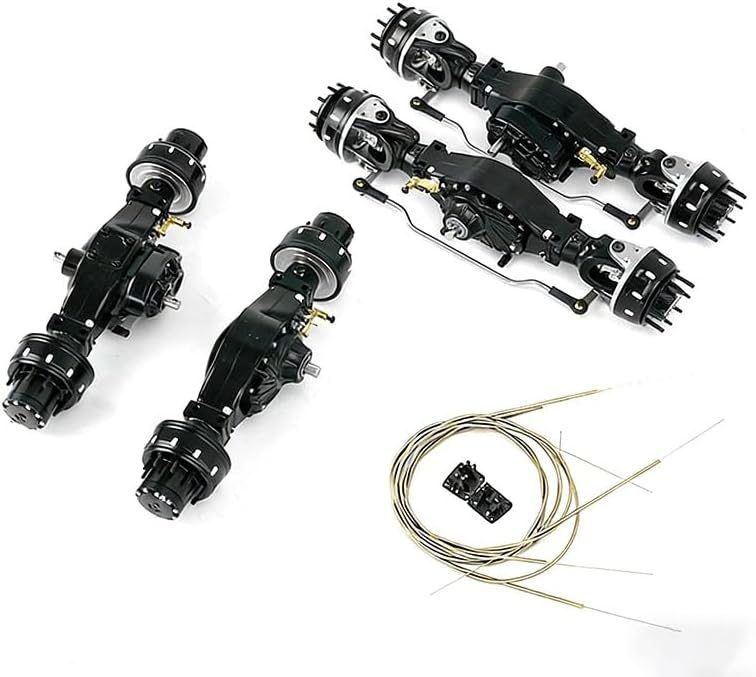 LESU Front Rear 8 * 8 Wheel Reduction Differential Axle 1/14 RC Truck for Tamiya Dump