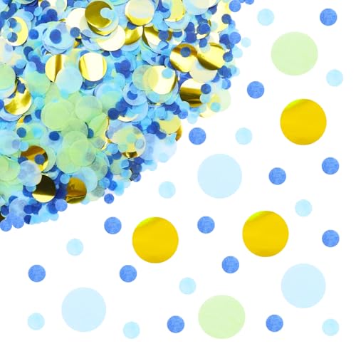 ParPix 50g Runde Bunt Streudeko, 2,5cm Konfetti Glitzer mit 4 Verschiedenen Farben, Confetti Geburtstag Hochzeit Tischdeko, Konfetti für Valentinstag, Ballondekoration