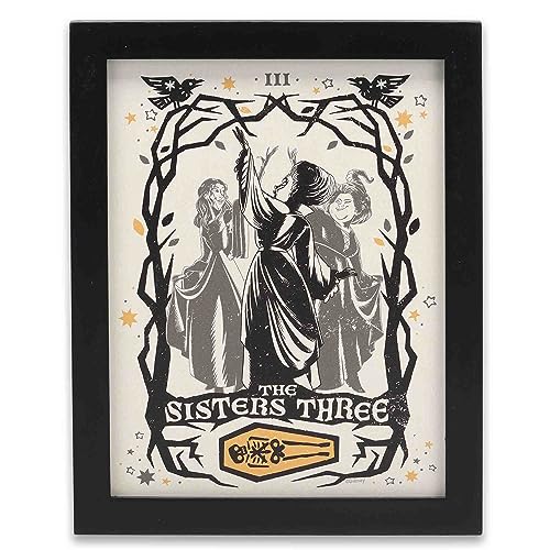 Disney Hocus Pocus The Sisters Three Framed Wood Wall Decor - Spooky Sanderson Sisters Decoration for Halloween Decor