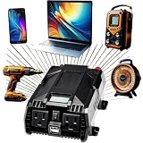 Fits Jupiter 400 Watt Continuous/800 Watt Peak Modified Sine Wave Power Inverter - Powers Small Appliances, Laptops, Game Consoles, 2 120v AC Outlets, 2 USB Ports Compatible with Smartphones & Tablets