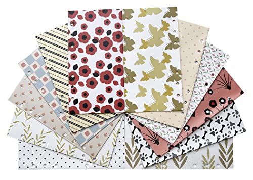 12 Pcs Cash Envelope For A6 Binder With 6 Holes, Budget Envelopes For Budget Planner Organizer Inserts (Flowers) #TOP1
