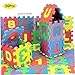 Number Alphabet Foam Baby Foam Play Mat Soft EVA Foam Colorful Floor Mat Child Educational Toy Gift Each Tile 4.7x4.7 Inch,(.)