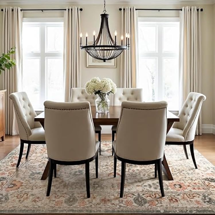 nuLOOM Performance Oriental Style Area Rug, Vintage Design, Durable, Easy to Clean, Lenore Beige, 8' x 10'