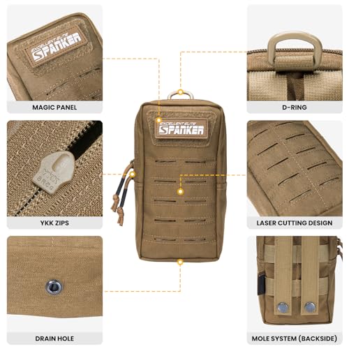 EXCELLENT ELITE SPANKER Tactical MOLLE Pouch EDC Utility Pouches Gadget Organizer Phone Holder Waist Bag Tool Pouch（Coyote Brown - Thumbnail 4