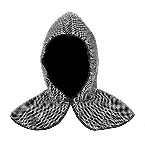 Ritter Haube zum Kostüm - Kettenhaube Ritterhelm für Karneval, Ritterspiele, Burgfest oder Mittelalter Verkleidung Cover
