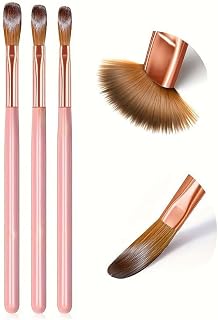 3Pcs Pink Nail Art Brushes Set Professional Manicure Design Tools for Gel Nail Polish Application Manicure Kit for Beginners with Everything
