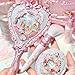 Flower Knows Midsummer Fairytales Hand Mirror,Vintage Heart Handheld Mirror,Fancy & Pretty Princess Handheld Mirror with Long Handle,Gift for Girls & Women(Tea Menthe)