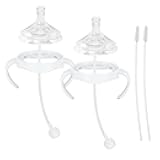 Straw Cup Soft Spout Conversion Kit for Philips Avent Natural Baby Bottle, Bottle Handles and Weighted Straw （2 Pack）