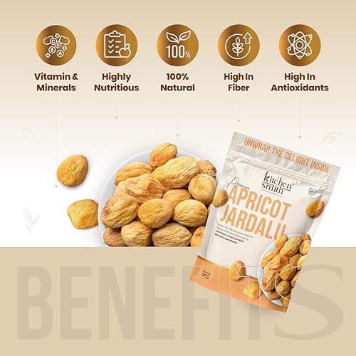 Image of KitchenSmith Apricot Jardalu - Pack of 3 (250gm Each) | Exotics Dry Fruits | Apricots Jardalu (with Seeds) | Naturally Sourced, No Added Sugar, Rich In Vitamins & Juicy