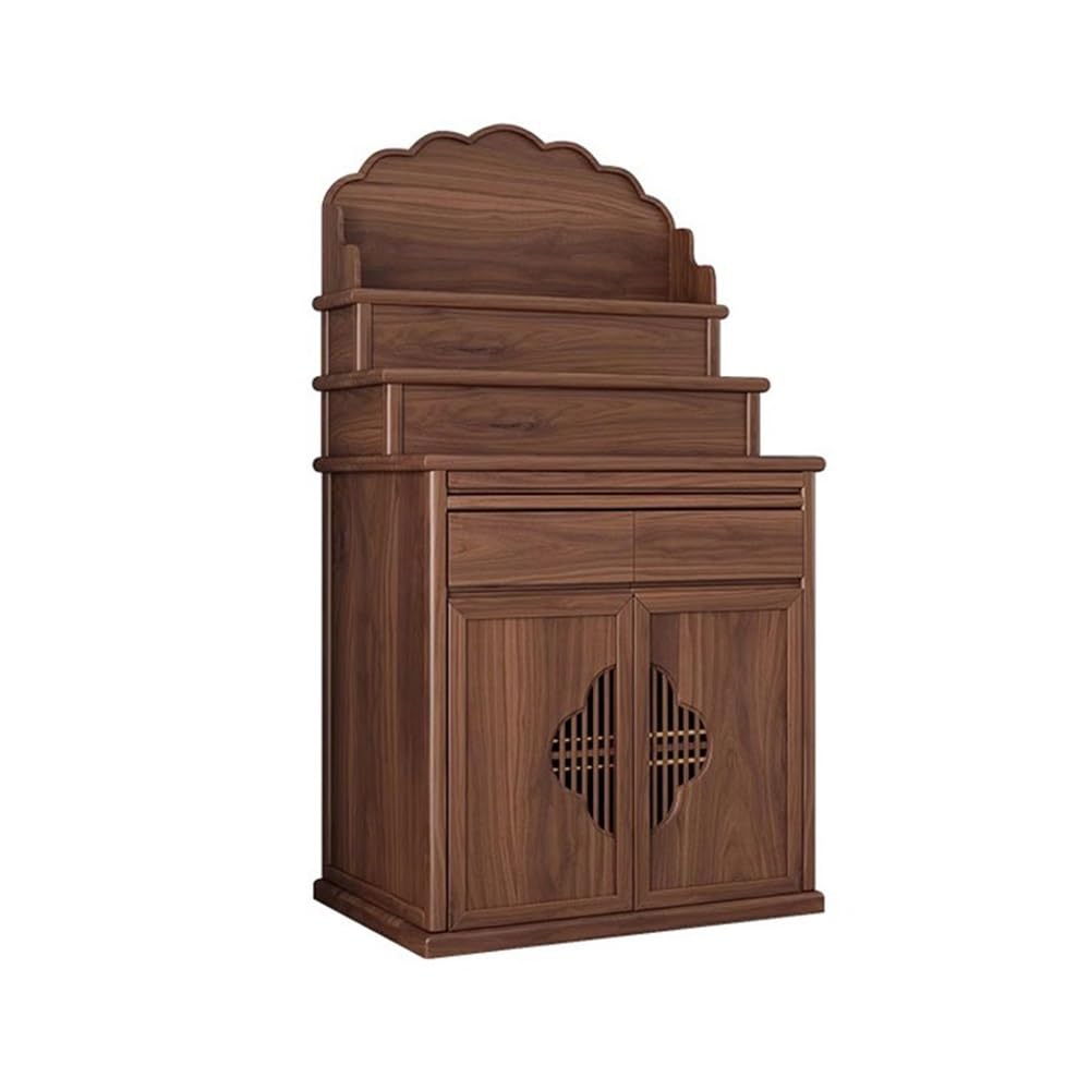 RUNZE765Z Cabinet New Chinese Style High Low Buddha Niche Cabinet