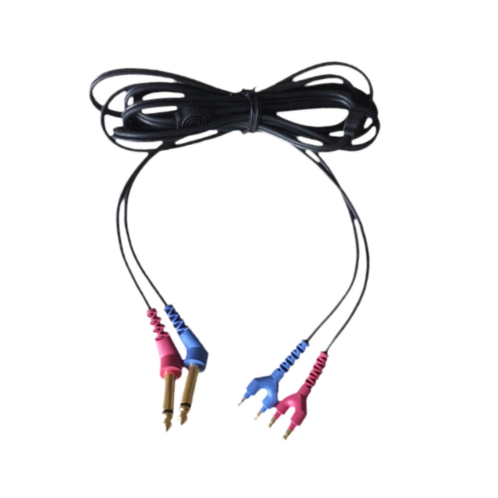 Oshhni Transductores de Aire Auriculares Audiometer AUDIETS Cable Longitud de Cable de 200 cm Piezas de Repuesto de 200 cm de 6.3 mm Cable TS para