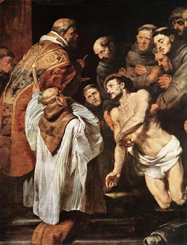 Toile Pierre Paul Rubens la Dernière Communion de Saint François d'Assise 60x90cm