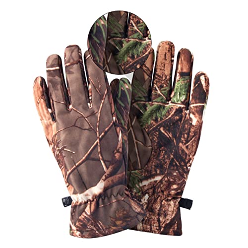 Kisangel 1 Pair Hunting Gloves Bike Gloves for Men Cycling Riding Gear for Men Men's Gloves Camo Hunting Gloves Full Finger Windproof Gloves Guantes para La Nieve para Hombres Child
