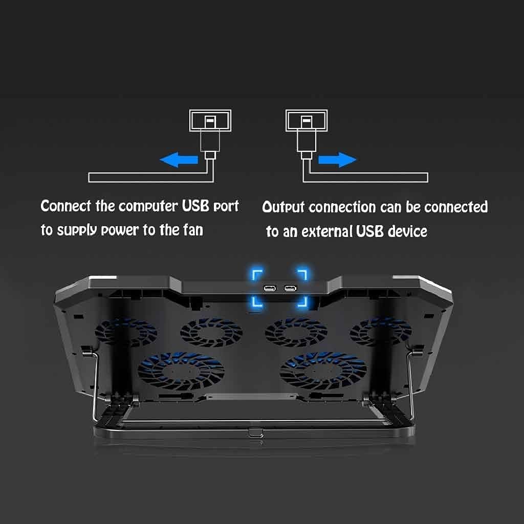 Laptop Cooler Plaque Refroidissement pc Portable Refroidisseur pour Ordinateur Portable de Jeu, Tapis de Refroidissement pour Ordinateur Portable, Refroidisseur Silencieux
