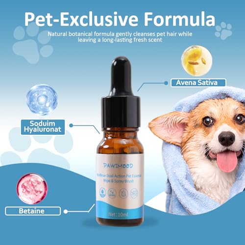 Image of 5 in 1 Pet Steam Brush for Dogs & Cats - Self Cleaning, 3 Pet Brush for Smoothing, Dematting, Thinning - Shedding, Grooming & Hair Removal, Includes Shampoo & Storage Case (7.4 inch-deshedding)