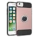 iPhone 6s Case,iPhone 6 Case,IWAVION Shockproof Protection Dual Layer Hybrid Armor Rugged Heavy Duty Hard Cover Case with 360 Degree Rotating Ring Grip Kickstand for Apple iPhone 6/6s 4.7"- Rose Gold