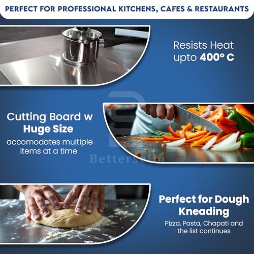 Image of Stainless Steel Countertop Chopping Board, 36 x 31 cm