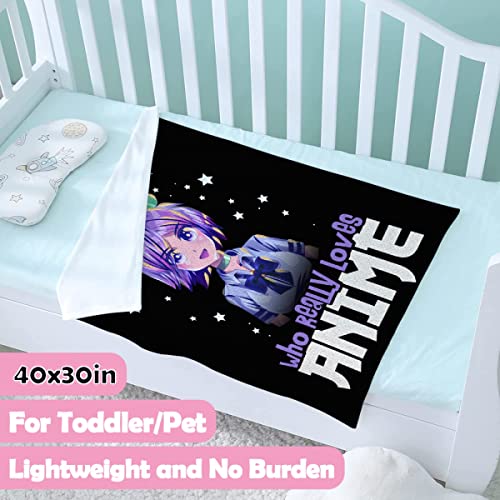 Lovefaith Just A Girl Who Loves Anime Blanket For All Season Premium Lightweight Throw For Bed Soft Warm Sofa Flannel Blanket 50"X60" Medium For Teen #TOP1