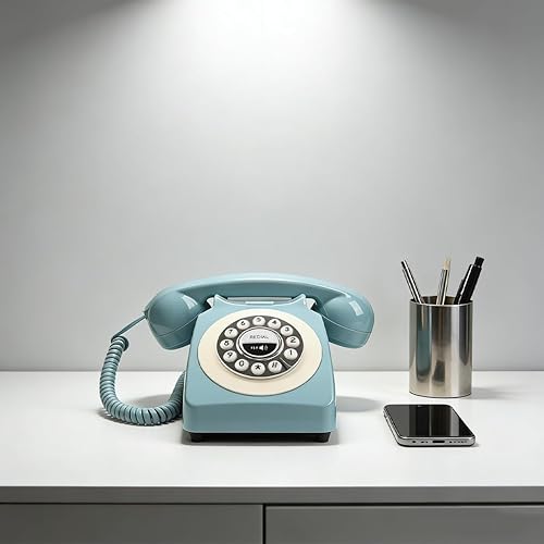 Miniatura 6 de Teléfono fijo Bluetooth, teléfonos domésticos retro para línea fija, teléfono inalámbrico clásico vintage, conexión Bluetooth, altavoz para casa