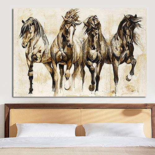 Affiche de danse de cheval marron pour salon rétro chic - 4