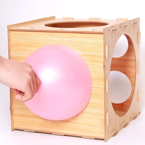 Miniatura 3 de Operitacx Caja de medición de cubo de globos, herramienta de medición precisa de globos para decoraciones y arcos, fácil de montar y almacenar hecha